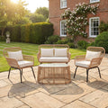 Kedleston - 4 Piece Bistro Set in Cream on Natural