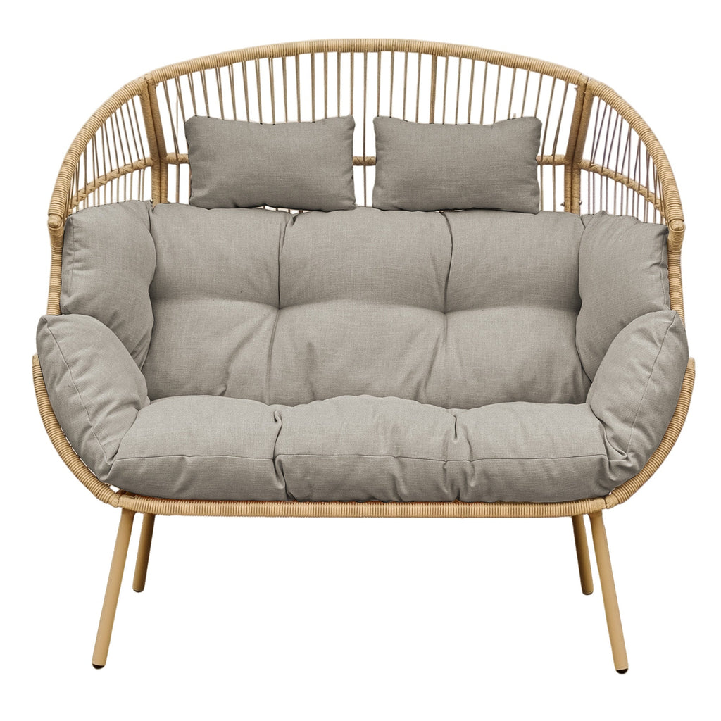 Chartwell - 2 Seat Standing Egg Chair in Light Brown on Natural