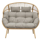 Chartwell - 2 Seat Standing Egg Chair in Light Brown on Natural