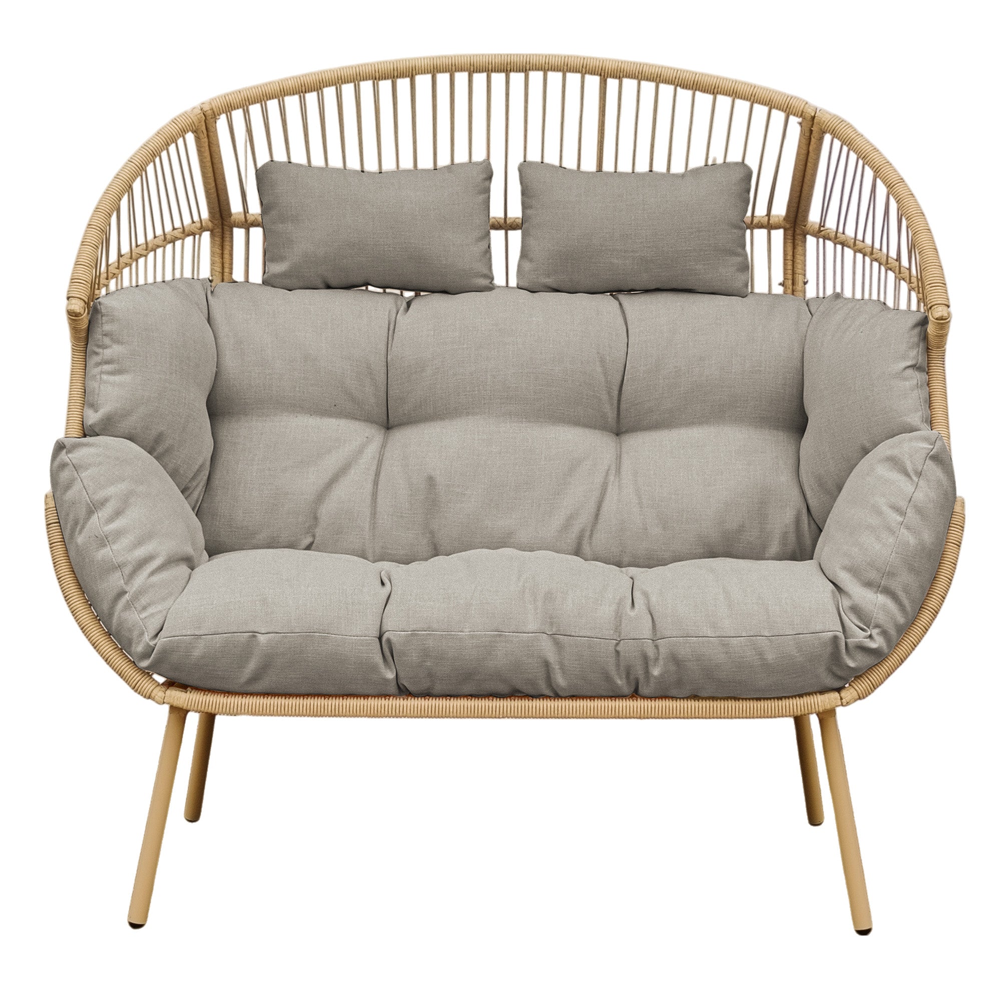 Chartwell - 2 Seat Standing Egg Chair in Light Brown on Natural