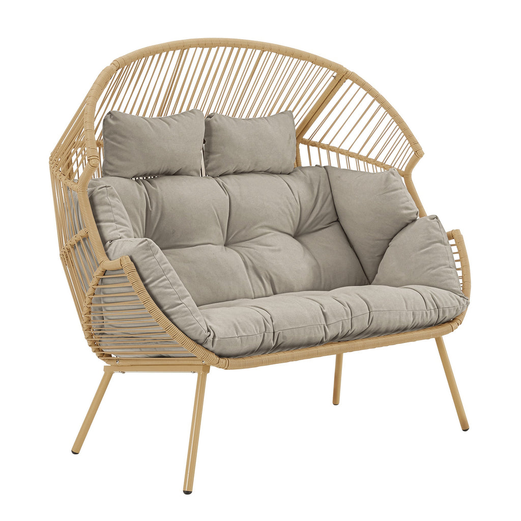 Chartwell - 2 Seat Standing Egg Chair in Light Brown on Natural