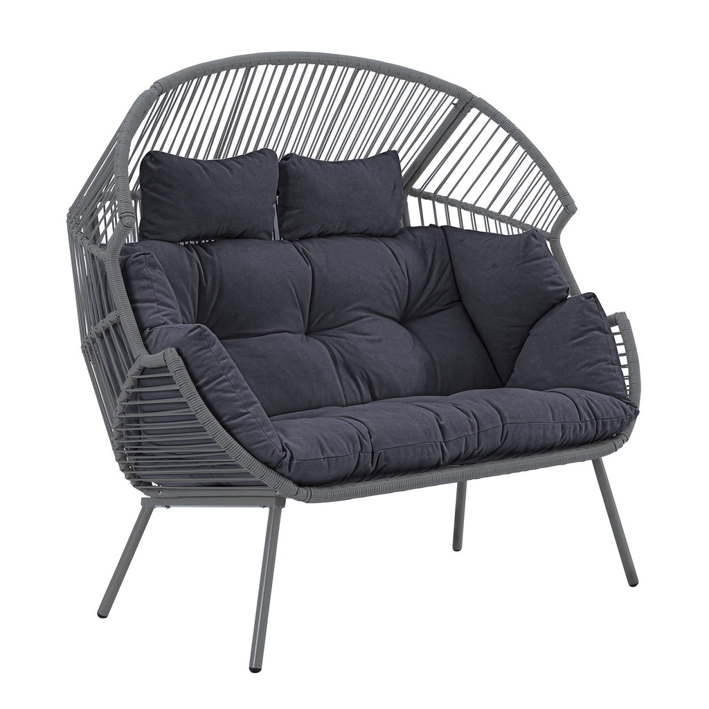 Chartwell - 2 Seat Standing Egg Chair in Dark Grey on Grey