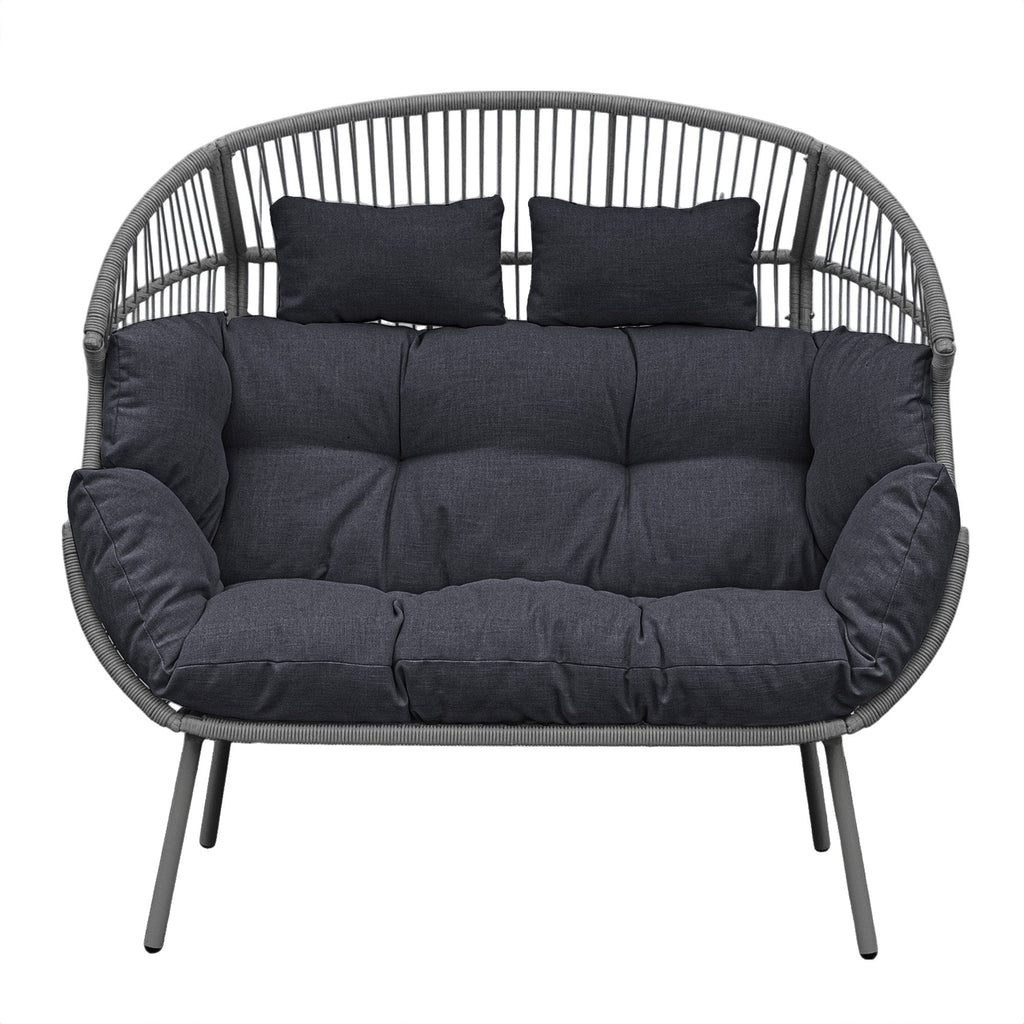 Chartwell - 2 Seat Standing Egg Chair in Dark Grey on Grey