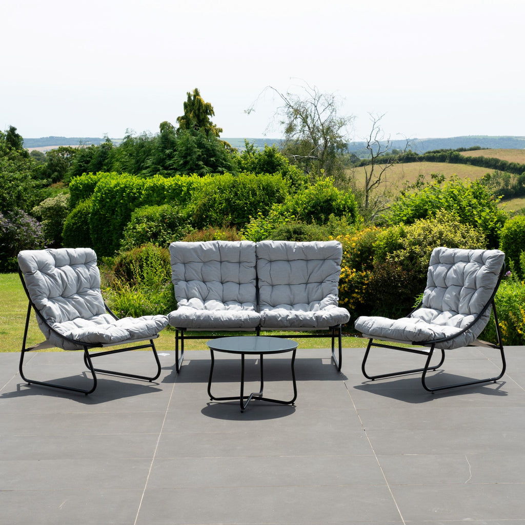Claydon - Sofa, 2 Chair & Table Set in Light Grey