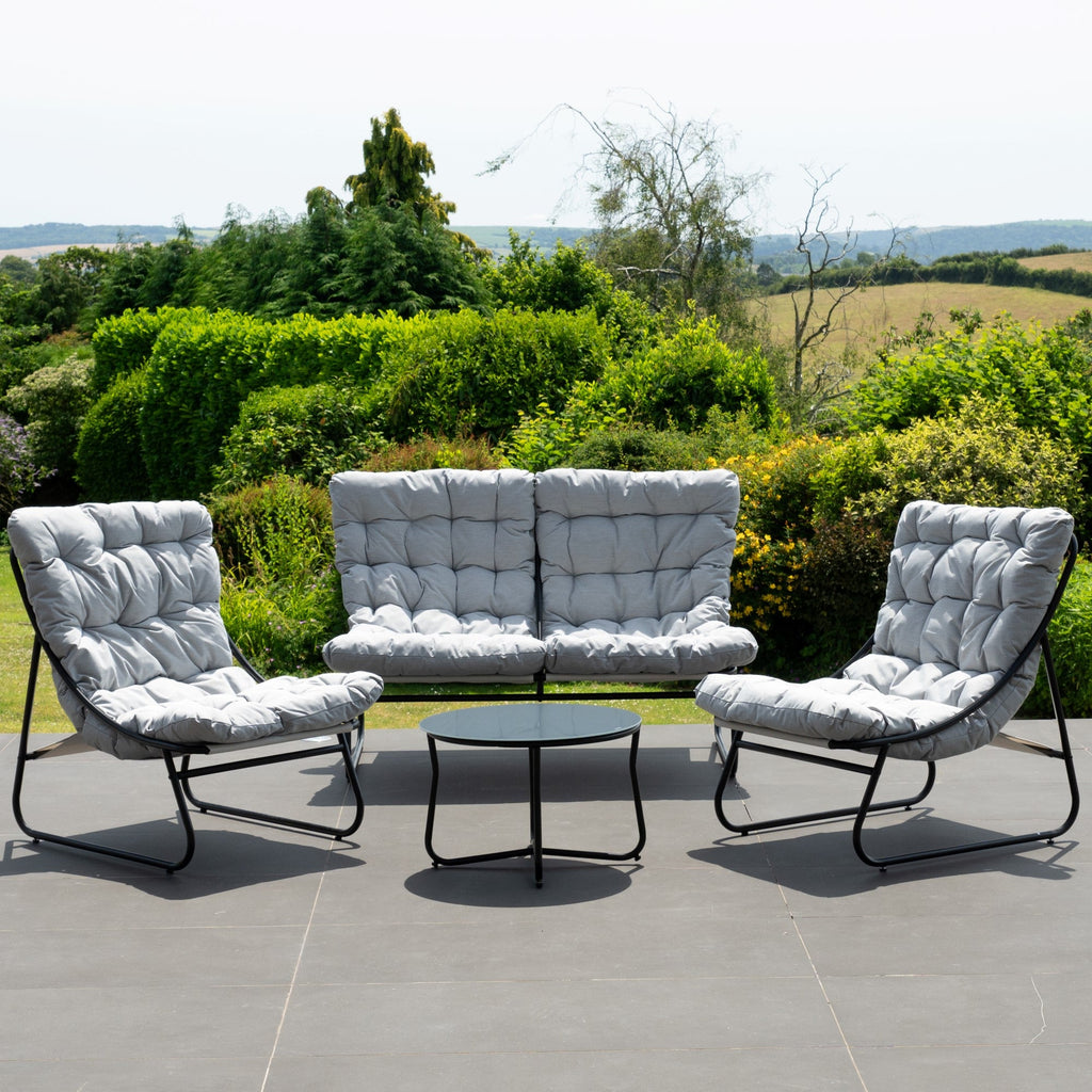 Claydon - Sofa, 2 Chair & Table Set in Light Grey