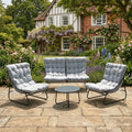 Claydon - Sofa, 2 Chair & Table Set in Light Grey