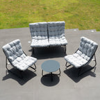 Claydon - Sofa, 2 Chair & Table Set in Light Grey