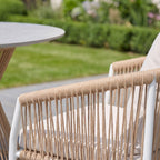 Killerton - 4 Seat Dining Set in White & Natural