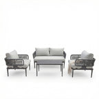 Brimham - Sofa, 2 Chair & Table Set in Grey