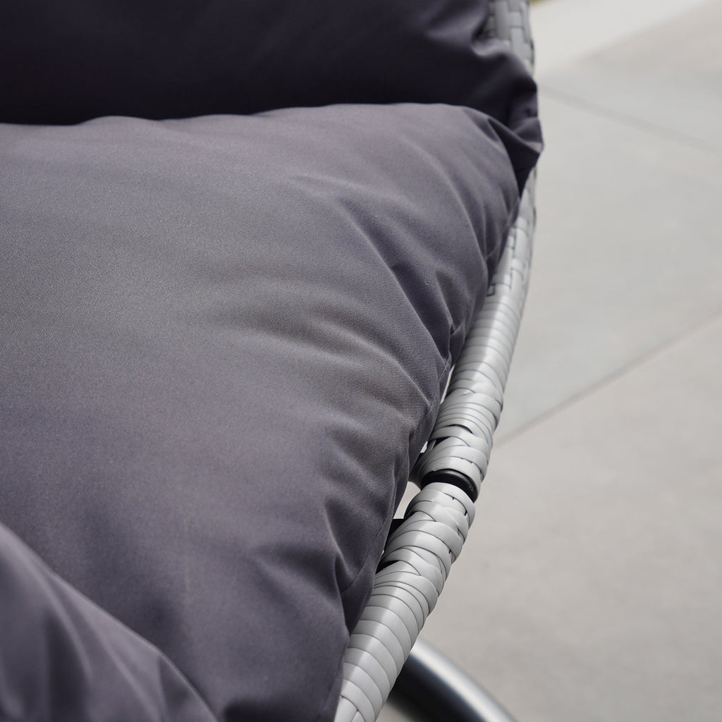 Cotehele - Single Egg Chair in Dark Grey on Grey