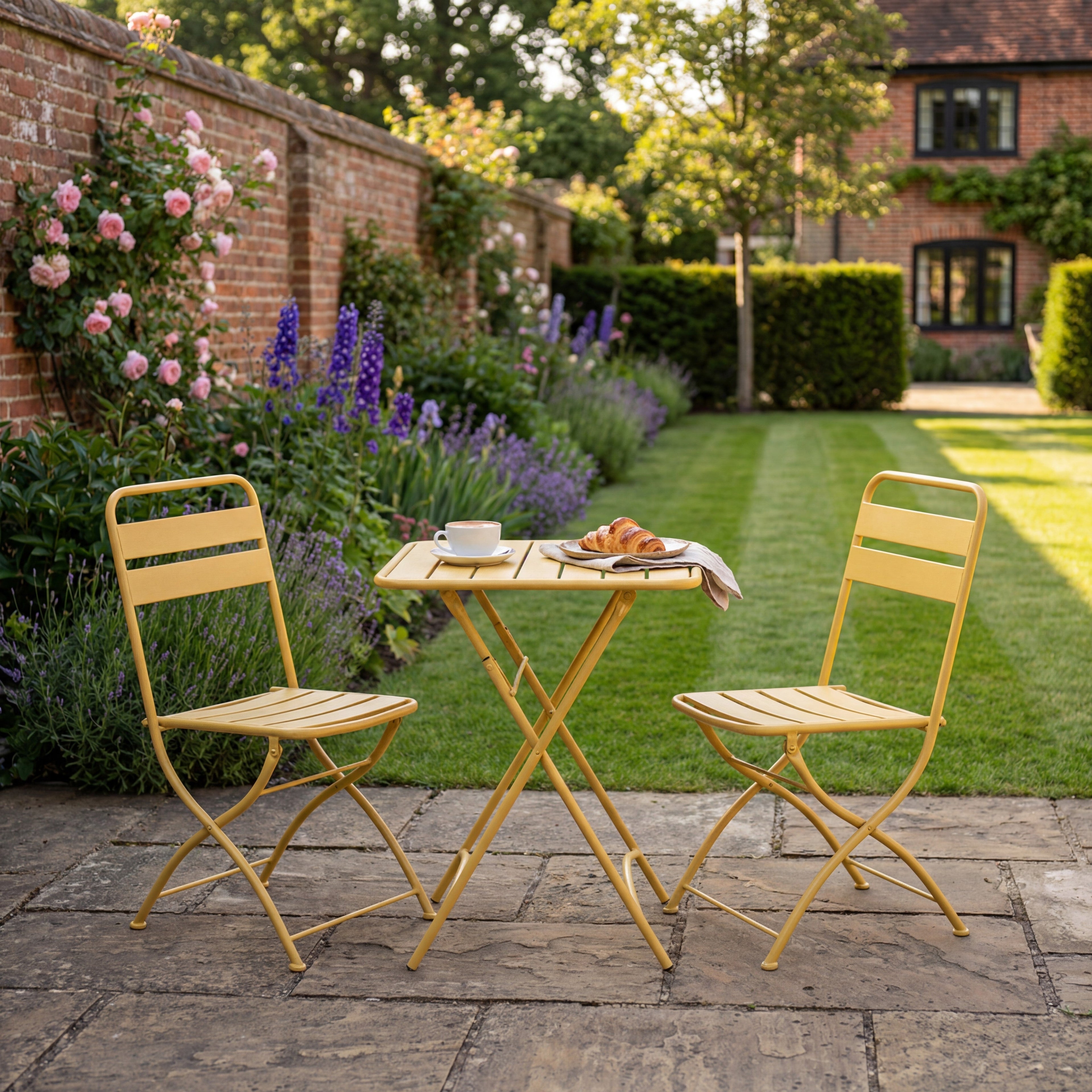 Hidcote - Folding Patio Set in Yellow