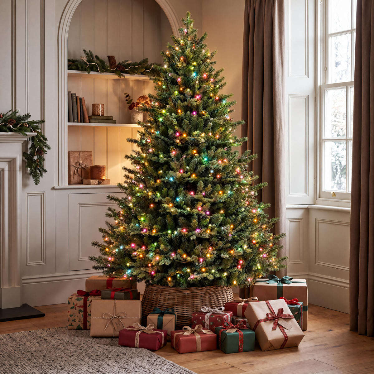 Gibside - 7ft Pre-Lit Artificial Christmas Tree