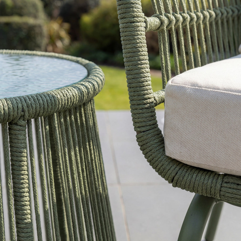 Stourhead - 3 Piece Patio Set in Cream on Green