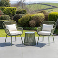 Stourhead - 3 Piece Patio Set in Cream on Green