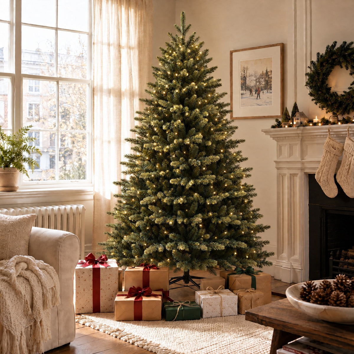 Knightshayes - 5ft Pre-Lit Artificial Christmas Tree