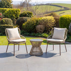 Nunnington - 3 Piece Patio Set in Cream on Natural