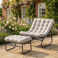 Fountains - Rocking Chair & Stool Set in Beige