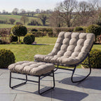 Fountains - Rocking Chair & Stool Set in Light Brown