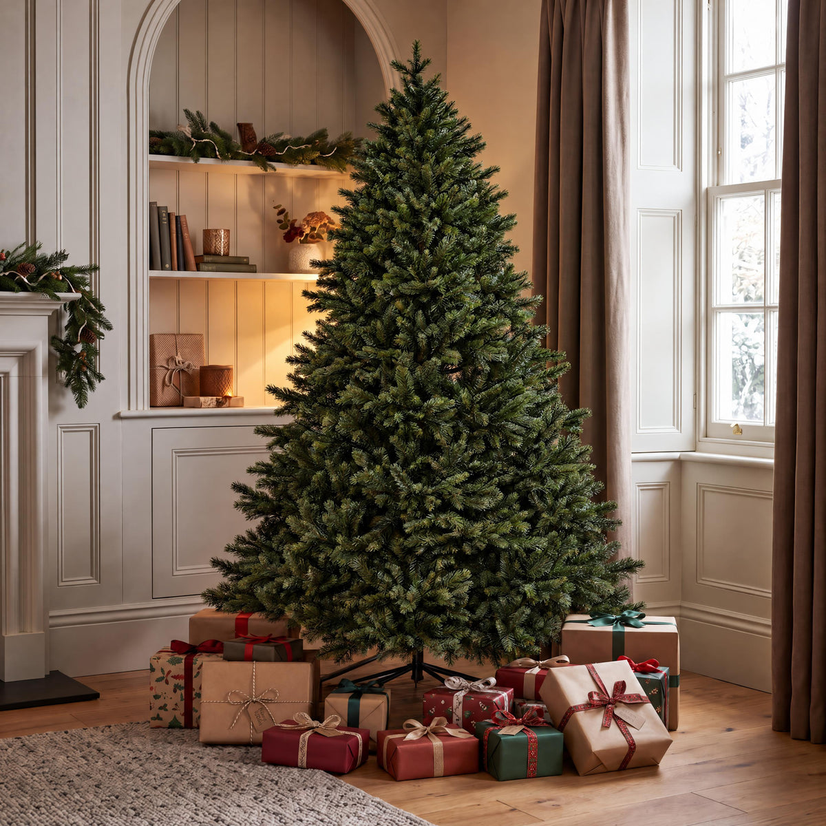 Rufford - 7ft Pre-Lit Artificial Christmas Tree