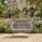 Chartwell - 2 Seat Standing Egg Chair in Light Brown on Natural