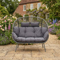 Chartwell - 2 Seat Standing Egg Chair in Dark Grey on Grey