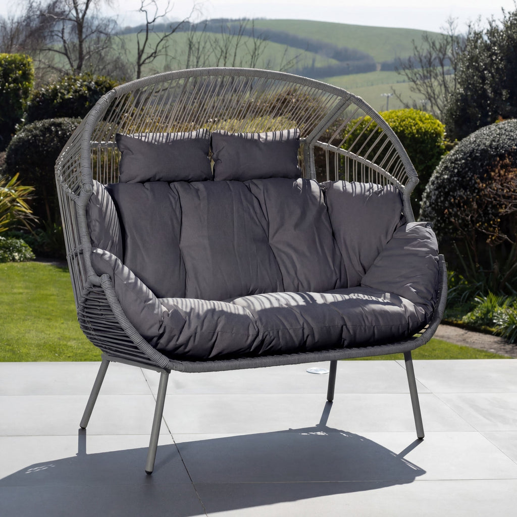 Chartwell - 2 Seat Standing Egg Chair in Dark Grey on Grey